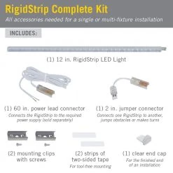 Discount 💯 Armacost Lighting RigidStrip 24-Volt DC 12 in. LED Warm White 3000K Strip Light 👍 -Cheap Cabinet Lights Store silver led strip lights 311119 44 1000