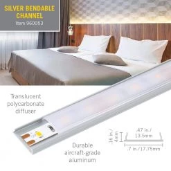 Promo 🌟 Armacost Lighting Bendable Silver Tape Light Channel LED Mounting Hardware 5-Pack 🎁 -Cheap Cabinet Lights Store under cabinet lighting accessories 960053 4f 1000