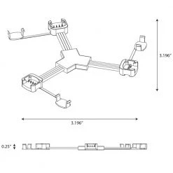 Brand new 👏 Progress Lighting Hide-a-Lite LED Tape Y Shape Connector Under Cabinet 3-Way Y Connector for Tape Sections ✔️ -Cheap Cabinet Lights Store unfinished progress lighting led strip lights p700017 000 4f 1000
