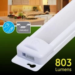 Best Sale 🧨 Enbrighten Pro Plug-In 24 in. LED White Under Cabinet Light, Linkable 🥰 -Cheap Cabinet Lights Store white 1 pack enbrighten under cabinet lights 38848 t1 4f 1000