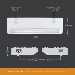Best Sale ⌛ PROLINK Direct Wire 12 in. LED White Under Cabinet Light (4-Pack) ✔️ -Cheap Cabinet Lights Store white 4 pack under cabinet lights 66791 1f 1000