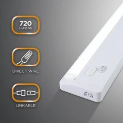 Best Sale ⌛ PROLINK Direct Wire 12 in. LED White Under Cabinet Light (4-Pack) ✔️ -Cheap Cabinet Lights Store white 4 pack under cabinet lights 66791 c3 1000