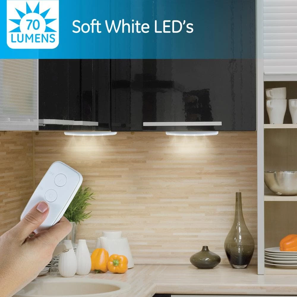 Hot Sale ⭐ GE 9 in. Battery Operated Wireless Remote LED Under Cabinet Light Fixtures (3-Pack) 🎁 6 Hot Sale ⭐ GE 9 in. Battery Operated Wireless Remote LED Under Cabinet Light Fixtures (3-Pack) 🎁 - Image 4
