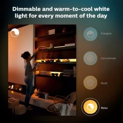 Best Pirce 💯 Philips Hue White and Color Ambiance 6.6 ft. LED Under Cabinet Light Kit and 3.3 ft. Extension (1-Pack) ⭐ -Cheap Cabinet Lights Store white and color philips hue under cabinet lights 555334 66 1000 1