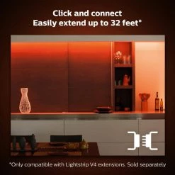 Best Pirce 💯 Philips Hue White and Color Ambiance 6.6 ft. LED Under Cabinet Light Kit and 3.3 ft. Extension (1-Pack) ⭐ -Cheap Cabinet Lights Store white and color philips hue under cabinet lights 555334 c3 1000