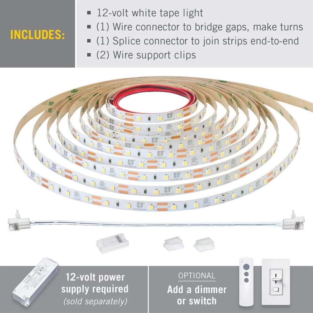 Buy 🌟 Armacost Lighting RibbonFlex Pro 32.8 ft. 12-Volt White Tape Strip Light 60 LEDs/m Soft White (2700K) 🔥 4 Buy 🌟 Armacost Lighting RibbonFlex Pro 32.8 ft. 12-Volt White Tape Strip Light 60 LEDs/m Soft White (2700K) 🔥 - Image 2