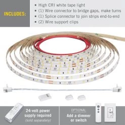 New 🌟 Armacost Lighting RibbonFlex Pro 16.4 ft. (5 m) 24-Volt White High CRI LED Tape Light, Warm (2700K), 60 LEDs/m 🤩 -Cheap Cabinet Lights Store white armacost lighting led strip lights 135231 c3 1000