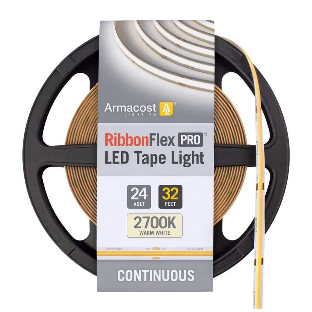Flash Sale 💯 Armacost Lighting RibbonFlex Pro 24-Volt White COB LED Strip Light Tape 2700K 32 ft. (10m) 🌟 3 Flash Sale 💯 Armacost Lighting RibbonFlex Pro 24-Volt White COB LED Strip Light Tape 2700K 32 ft. (10m) 🌟