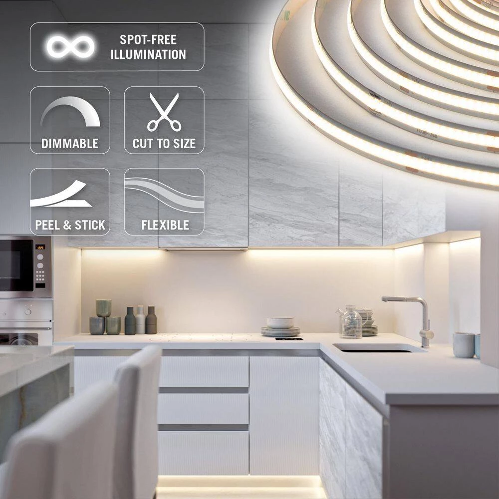 Flash Sale 💯 Armacost Lighting RibbonFlex Pro 24-Volt White COB LED Strip Light Tape 2700K 32 ft. (10m) 🌟 9 Flash Sale 💯 Armacost Lighting RibbonFlex Pro 24-Volt White COB LED Strip Light Tape 2700K 32 ft. (10m) 🌟 - Image 7