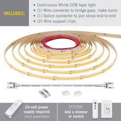 Flash Sale 💯 Armacost Lighting RibbonFlex Pro 24-Volt White COB LED Strip Light Tape 2700K 32 ft. (10m) 🌟 10 Flash Sale 💯 Armacost Lighting RibbonFlex Pro 24-Volt White COB LED Strip Light Tape 2700K 32 ft. (10m) 🌟 -Cheap Cabinet Lights Store white armacost lighting led strip lights 137250 c3 1000