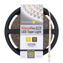 Best deal 👍 Armacost Lighting RibbonFlex Pro 32.8 ft. 12-Volt White Tape Strip Light 60 LEDs/m Soft Bright White (3000K) 🛒