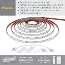 Cheapest ✔️ Armacost Lighting RibbonFlex Pro 24-Volt White Outdoor IP67 LED Tape Light 30 LEDs/meter 👏 -Cheap Cabinet Lights Store white armacost lighting led strip lights 144430 4f 1000