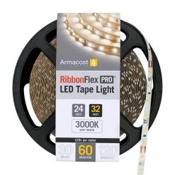 Hot Sale 🌟 Armacost Lighting RibbonFlex 32.8 ft. (10M) 24-Volt 60 LEDs/M Soft Bright White (3000K) Pro LED Tape Light 😀