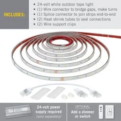 Buy 😀 Armacost Lighting RibbonFlex Pro 8 ft. (2.5 m) 24-Volt White Outdoor IP67 LED Tape Light 30 LED/m 4000K 😀 -Cheap Cabinet Lights Store white armacost lighting led strip lights 154410 c3 1000