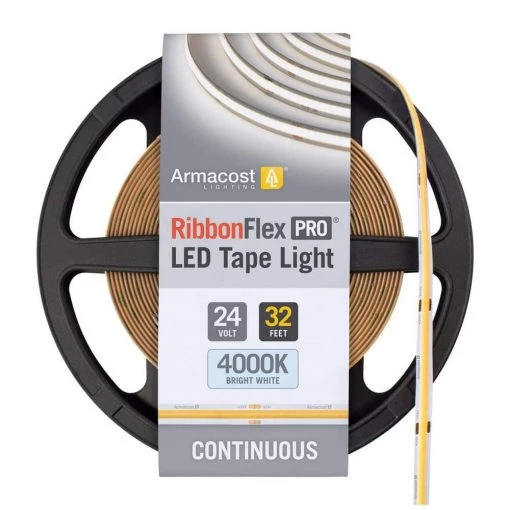 Cheapest 🎁 Armacost Lighting RibbonFlex Pro 24-Volt White COB LED Strip Light Tape 4000K 32 ft. (10m) ✔️ -Cheap Cabinet Lights Store white armacost lighting led strip lights 157250 64 1000