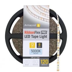 Budget 🛒 Armacost Lighting RibbonFlex Pro 8 ft. (2.5 m) 12-Volt White LED Tape Light 120 LED/m 5000K ✨