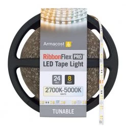 Best deal 🧨 Armacost Lighting RibbonFlex Pro 24-Volt White COB LED Strip Light Tape 2700K 8 ft. (2.5 m) 🎉
