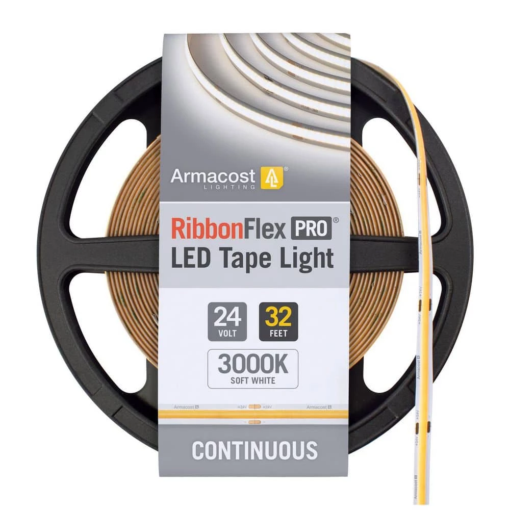 Best Pirce ✔️ Armacost Lighting RibbonFlex Pro 24-Volt White COB LED Strip Light Tape 3000K 32 ft. (10m) 🛒 3 Best Pirce ✔️ Armacost Lighting RibbonFlex Pro 24-Volt White COB LED Strip Light Tape 3000K 32 ft. (10m) 🛒