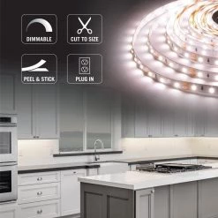 Wholesale ๐ Armacost Lighting RibbonFlex Home 16 ft. LED Warm White Strip Light Kit with Remote ๐งจ 10 Wholesale ๐ Armacost Lighting RibbonFlex Home 16 ft. LED Warm White Strip Light Kit with Remote ๐งจ -Cheap Cabinet Lights Store white armacost lighting led strip lights 421500 1f 1000