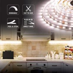 Cheap 🛒 Armacost Lighting RibbonFlex Home 16 ft. AC Dimmable LED Tape Light Kit 🛒 -Cheap Cabinet Lights Store white armacost lighting led strip lights 421502 1f 1000
