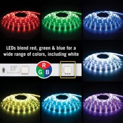 Best Pirce ⭐ Armacost Lighting RibbonFlex Home 32.8 ft. (10 m) Multi-Color LED Tape Light 30 LEDs/Meter 🎁 -Cheap Cabinet Lights Store white armacost lighting led strip lights 613250 1f 1000