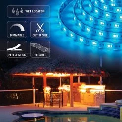 Coupon 👏 Armacost Lighting RibbonFlex Pro 16 ft. 5 m Outdoor IP67 RGB Plus W Strip Light Tape 30 Plus 30 LED/m ✨ -Cheap Cabinet Lights Store white armacost lighting led strip lights 623430 4f 1000