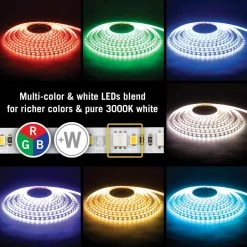 Outlet 😀 Armacost Lighting RibbonFlex Pro 32.8 ft. (10 m) Multi-Color and White LED Tape Light 60 Plus 60 LEDs 🥰 11 Outlet 😀 Armacost Lighting RibbonFlex Pro 32.8 ft. (10 m) Multi-Color and White LED Tape Light 60 Plus 60 LEDs 🥰 -Cheap Cabinet Lights Store white armacost lighting led strip lights 624250 1f 1000