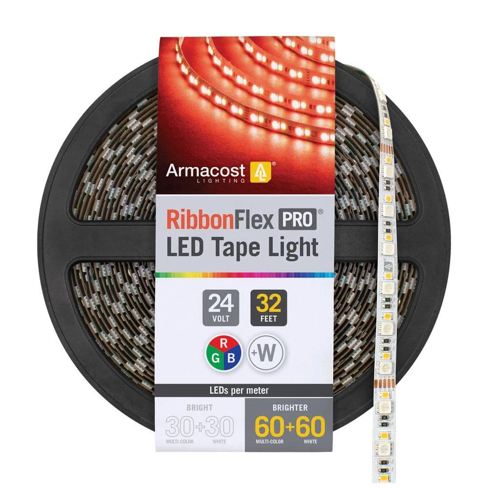 Outlet 😀 Armacost Lighting RibbonFlex Pro 32.8 ft. (10 m) Multi-Color and White LED Tape Light 60 Plus 60 LEDs 🥰 3 Outlet 😀 Armacost Lighting RibbonFlex Pro 32.8 ft. (10 m) Multi-Color and White LED Tape Light 60 Plus 60 LEDs 🥰