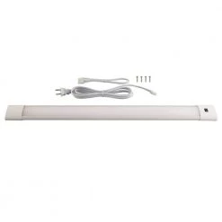 Hot Sale 🔔 BAZZ Plug-In 24 in. LED Selectable Under Cabinet Light with Motion Sensor 👏 -Cheap Cabinet Lights Store white bazz under cabinet lights u19mtk24w 4f 1000