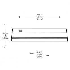 Outlet 😉 Bel Air Lighting Signature 24 in. LED White Under Cabinet Light with Frosted Glass 🔔 -Cheap Cabinet Lights Store white bel air lighting under cabinet lights led cab24 wh 77 1000