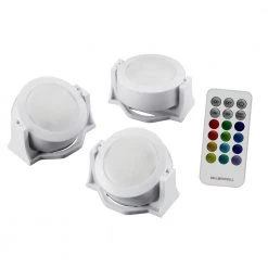 New 💯 Bell + Howell Color Changing Swivel Base 13 Color Options LED Cabinet Puck Lights (3-Pack) with Remote 🔥