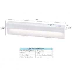 Best reviews of 😀 BLACK+DECKER 9 in. LED 2-Bar Battery Under Cabinet Lighting Kit in Warm White 🔔 -Cheap Cabinet Lights Store white black decker under cabinet lights leduc9 2bat 76 1000