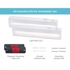 Best reviews of 😀 BLACK+DECKER 9 in. LED 2-Bar Battery Under Cabinet Lighting Kit in Warm White 🔔 -Cheap Cabinet Lights Store white black decker under cabinet lights leduc9 2bat fa 1000