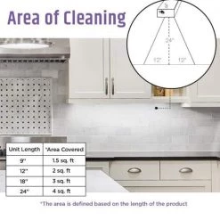 Buy 💯 Bright Clean 9 in. Antibacterial LED White Under Cabinet Light 👏 -Cheap Cabinet Lights Store white bright clean under cabinet lights 20752 000 4f 1000