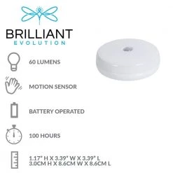 New ❤️ Brilliant Evolution Wireless LED Motion Sensor Light (6-Pack) 🔔 -Cheap Cabinet Lights Store white brilliant evolution puck lights brrc11806 4f 1000