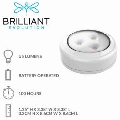 Brand new ✨ Brilliant Evolution LED White Puck Light (3-Pack) 🎉 -Cheap Cabinet Lights Store white brilliant evolution puck lights brrc133 4f 1000