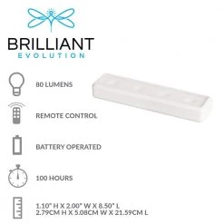 Brand new 😍 Brilliant Evolution LED White Wireless Under Cabinet Light with Remote (2-Pack) 🧨 -Cheap Cabinet Lights Store white brilliant evolution under cabinet lights brrc120ir2 4f 1000