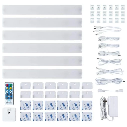 Cheap โ Brilliant Evolution 12 in. LED Under Cabinet Light with Remote (6-Pack) ๐ฅ 6 Cheap โ Brilliant Evolution 12 in. LED Under Cabinet Light with Remote (6-Pack) ๐ฅ -Cheap Cabinet Lights Store white brilliant evolution under cabinet lights brrc155 64 1000
