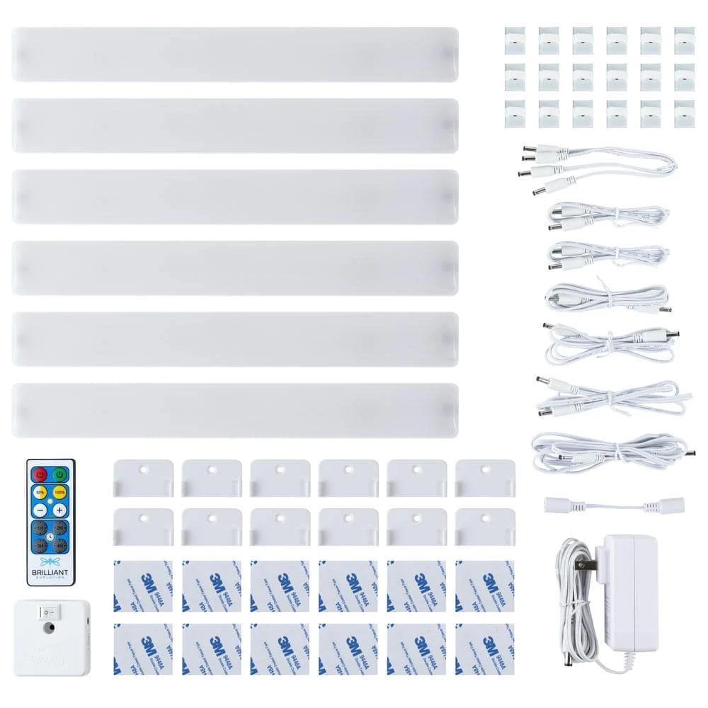 Cheap ⌛ Brilliant Evolution 12 in. LED Under Cabinet Light with Remote (6-Pack) 🔥 3 Cheap ⌛ Brilliant Evolution 12 in. LED Under Cabinet Light with Remote (6-Pack) 🔥