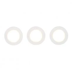 Cheap 👍 Commercial Electric 3-Light LED White Puck Light Kit 🌟 -Cheap Cabinet Lights Store white commercial electric puck lights 21353nvkit wh 66 1000