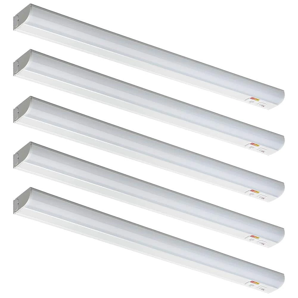 Hot Sale ๐ Commercial Electric 24 in. 11-Watt Plug-In Color Changing LED Under Cabinet Light 3-Position Switch Linkable 700 Lumens (5-Pack) ๐คฉ 3 Hot Sale ๐ Commercial Electric 24 in. 11-Watt Plug-In Color Changing LED Under Cabinet Light 3-Position Switch Linkable 700 Lumens (5-Pack) ๐คฉ