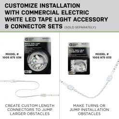 Cheapest 😀 Commercial Electric 16 ft. LED Tunable White Tape Light Kit- Under Cabinet Light 👏 -Cheap Cabinet Lights Store white commercial electric under cabinet lights c421510 76 1000