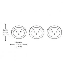 Best deal 🔥 Defiant Battery Operated 2.99 in. LED White Puck Light (3-Pack) ✔️ -Cheap Cabinet Lights Store white defiant puck lights ba002 wh 77 1000