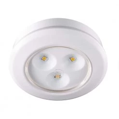 Best deal 🔥 Defiant Battery Operated 2.99 in. LED White Puck Light (3-Pack) ✔️ -Cheap Cabinet Lights Store white defiant puck lights ba002 wh c3 1000
