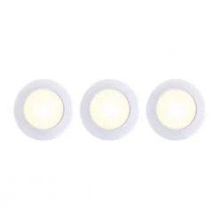 Discount 💯 Defiant Remote Control 3.11 in. LED White Color Changing Puck Light (3-Pack) 🔥 -Cheap Cabinet Lights Store white defiant puck lights h 86rf rgb 3pk 1f 1000