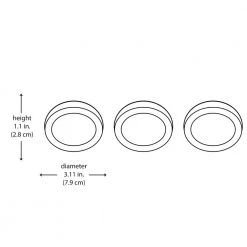 Discount 💯 Defiant Remote Control 3.11 in. LED White Color Changing Puck Light (3-Pack) 🔥 -Cheap Cabinet Lights Store white defiant puck lights h 86rf rgb 3pk 77 1000