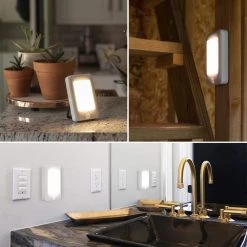 Best deal 💯 Enbrighten Dimmable LED White Task Light Motion Sensing Battery Operated Under Cabinet Light 🎉 -Cheap Cabinet Lights Store white enbrighten under cabinet lights 47689 t1 fa 1000