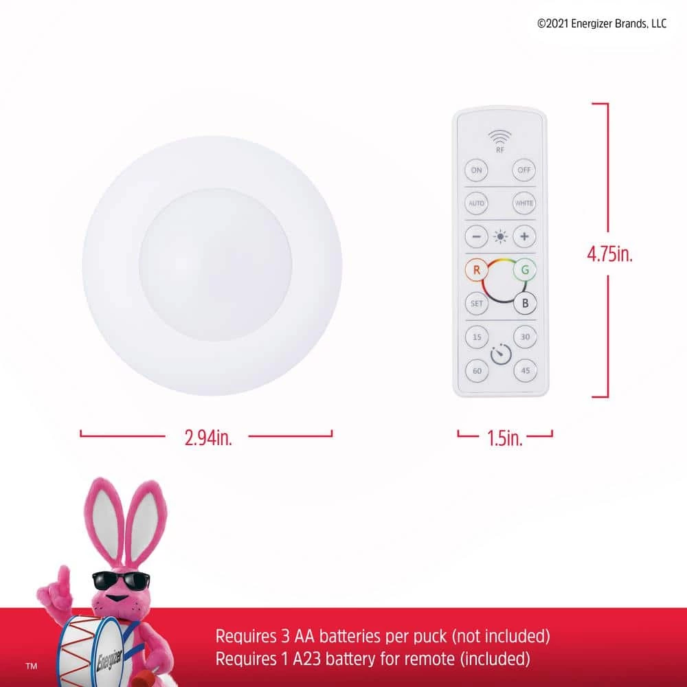 Best Sale ๐ Energizer LED Color-Changing Puck Lights with Remote (2-Pack) ๐ 8 Best Sale ๐ Energizer LED Color-Changing Puck Lights with Remote (2-Pack) ๐ - Image 6