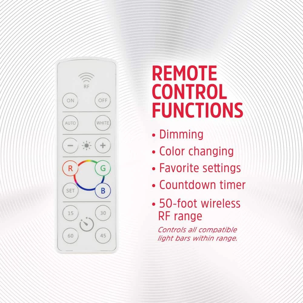 Wholesale 😍 Energizer 12 in. Color-Changing LED White Under Cabinet Light Bar with Remote (2-Pack) 👍 6 Wholesale 😍 Energizer 12 in. Color-Changing LED White Under Cabinet Light Bar with Remote (2-Pack) 👍 - Image 4