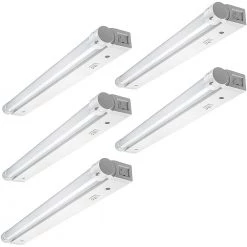 Best deal ✔️ ETi 18 in. Linkable LED Beam Adjustable Under Cabinet Strip Light Plug In or Direct Wire 500 Lumens 3000K Dimmable (5-Pack) ⭐